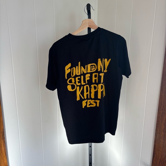 Kappa Black Graphic T-Shirt “Found Myself at Kappa Fest” Men’s Small NWT Cotton - Picture 10 of 10